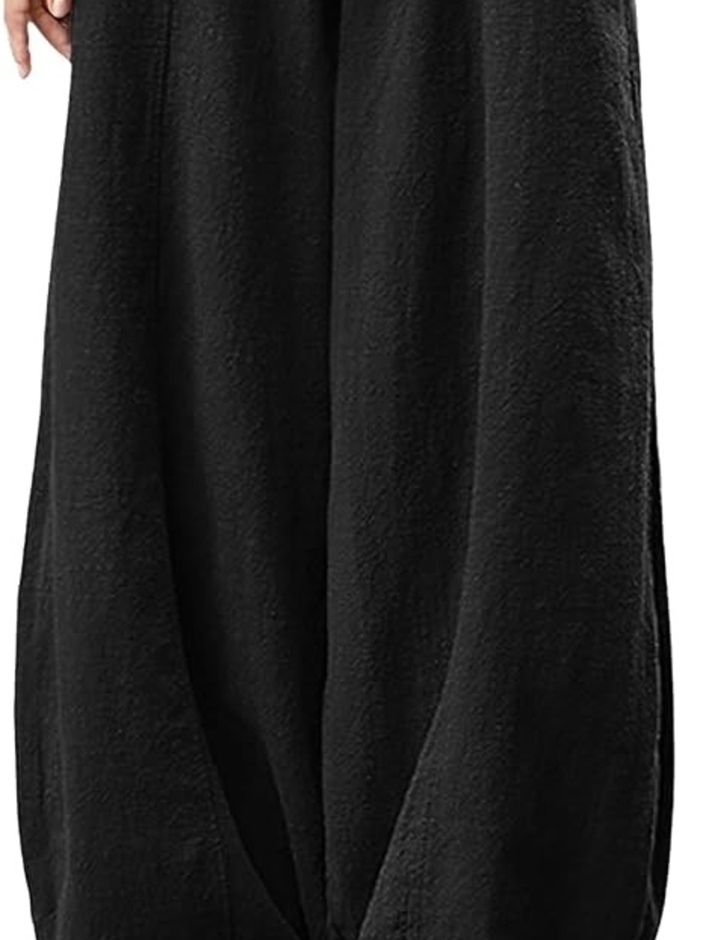 Women's Black Balloon (Barrel)Wide-Leg Pants 28 " Inseam Petite